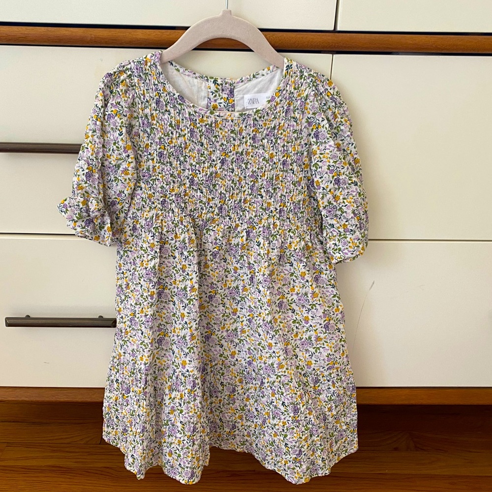 Floral crinkle dress